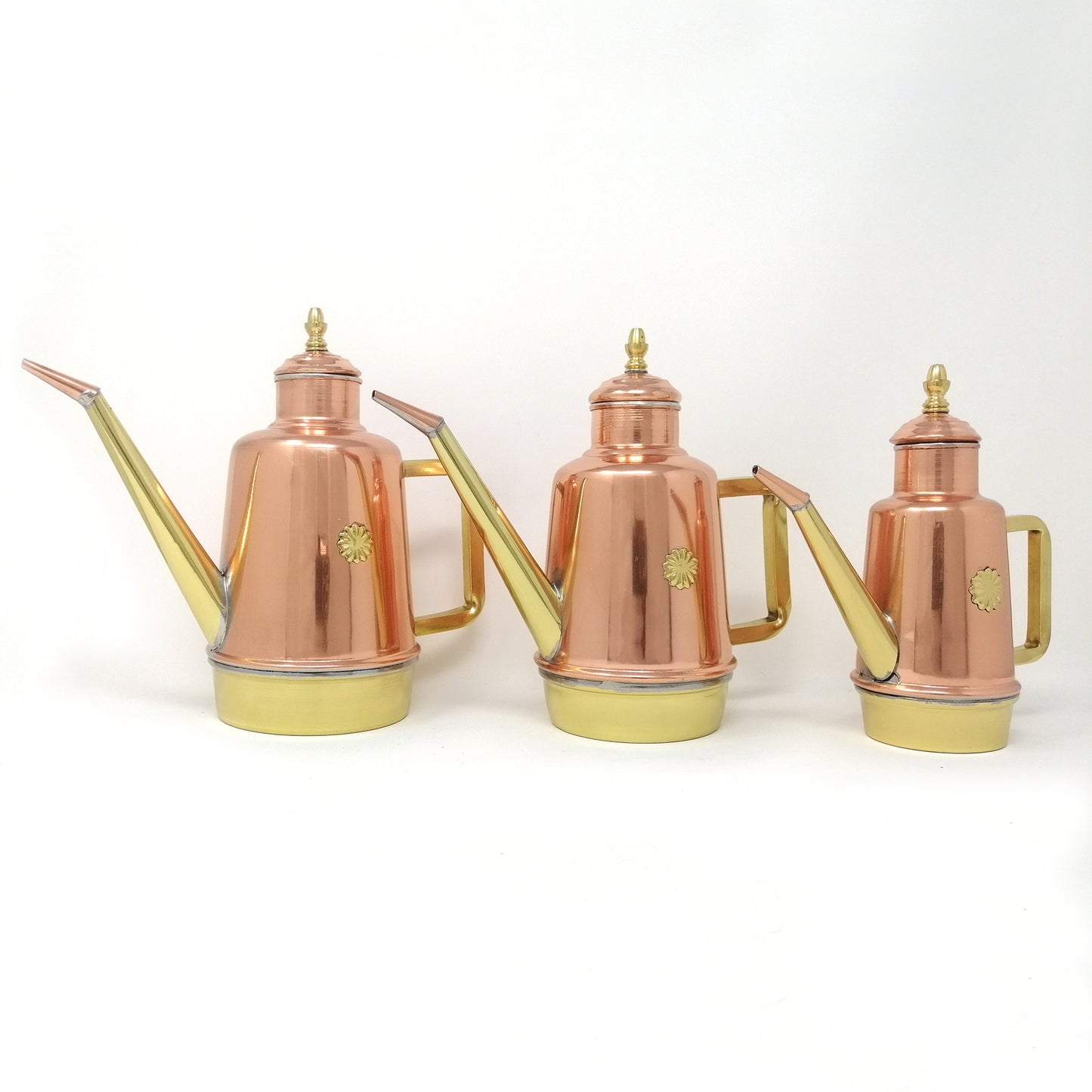 Traditional Brass and Copper Oil Pitcher