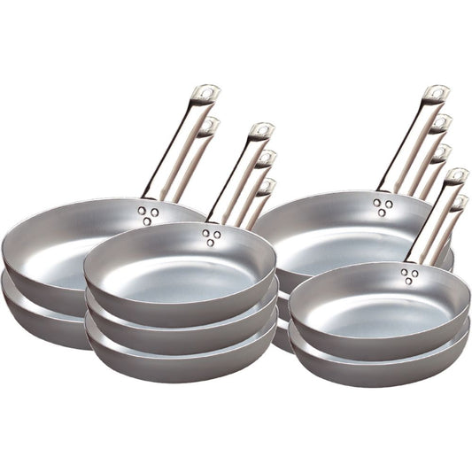 Set of 10 Long Handle Pans.